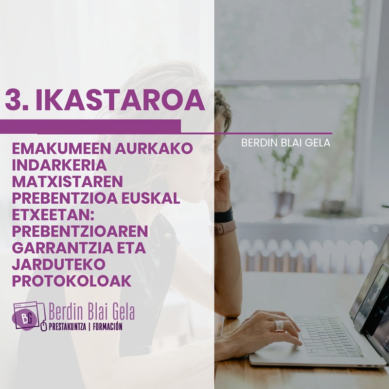 3. Ikastaroa - Emakumeen aurkako indarkeria matxistaren prebentzioa Euskal Etxeetan: prebentzioaren garrantzia eta jarduteko protokoloak (16h)